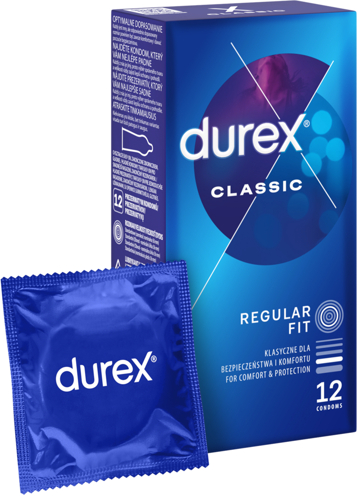 Durex Classic prezerwatywy lateksowe, 12 szt.