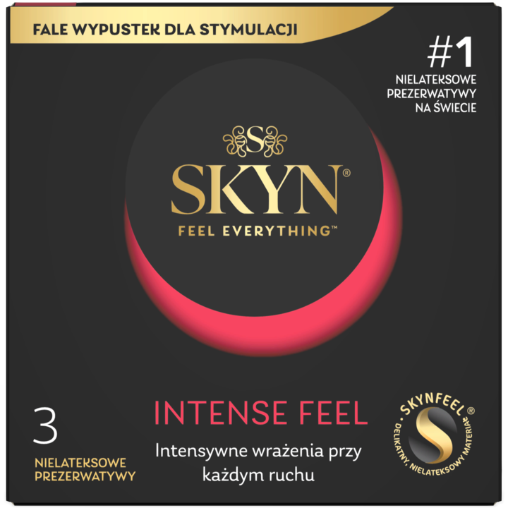SKYN Intense Feel prezerwatywy nielateksowe z wypustkami, 3 szt.