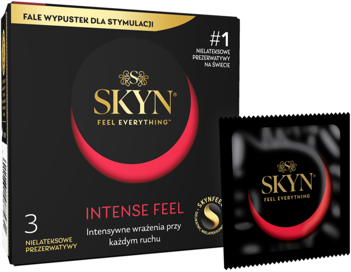 SKYN Intense Feel prezerwatywy nielateksowe z wypustkami, 3 szt.