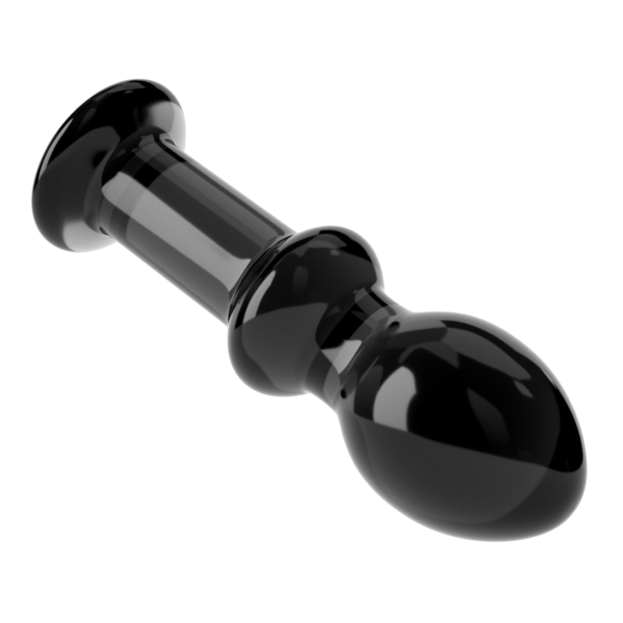 Korek analny Lovetoy Glass Romance Black 4.5"
