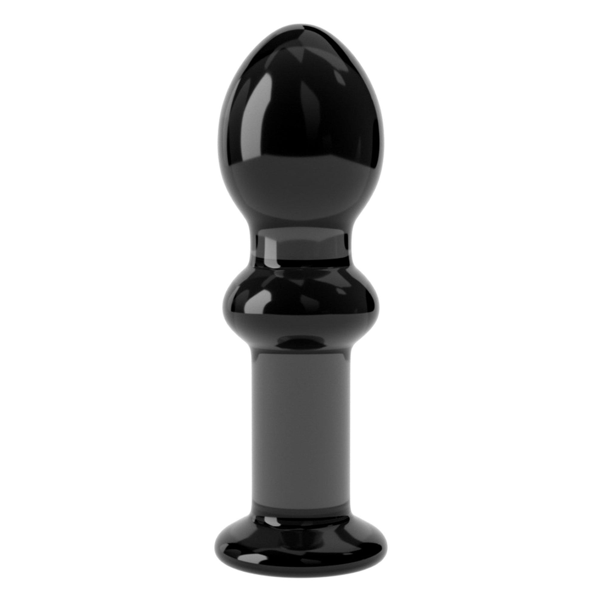 Korek analny Lovetoy Glass Romance Black 4.5"