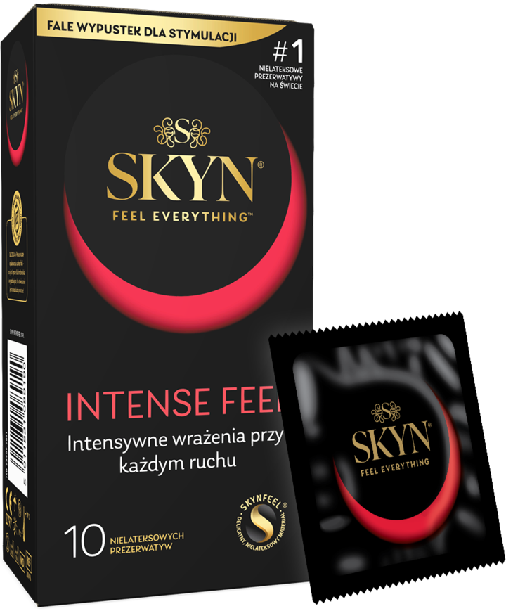 SKYN Intense Feel prezerwatywy nielateksowe z wypustkami, 10 szt.