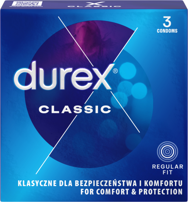 Durex Classic prezerwatywy lateksowe, 3 szt.
