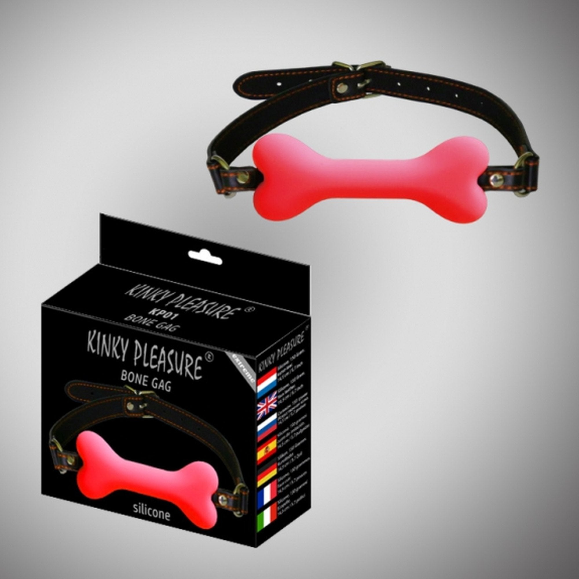 Kinky Pleasure Bone Gag knebel w kształcie kości