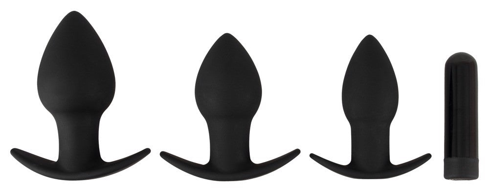 Black Velvets zestaw korków analnych + vibrobullet