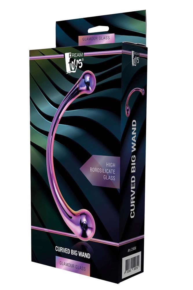 Dream Toys Curved Big Wand szklane dildo 21cm