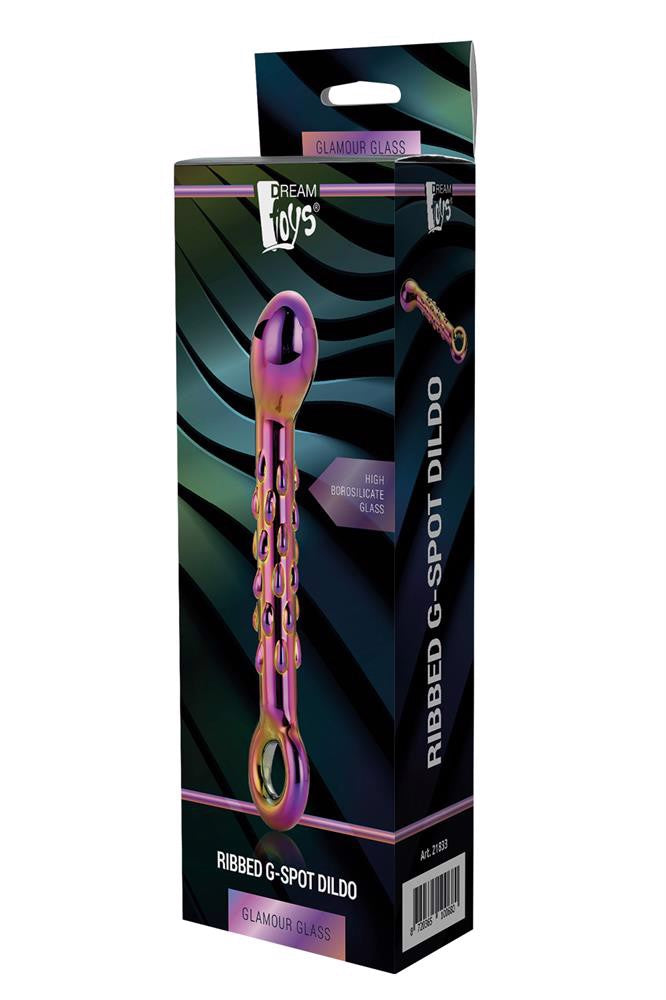 Szklane dildo Dream Toys Glamour Glass Ribbed G-Spot 18cm