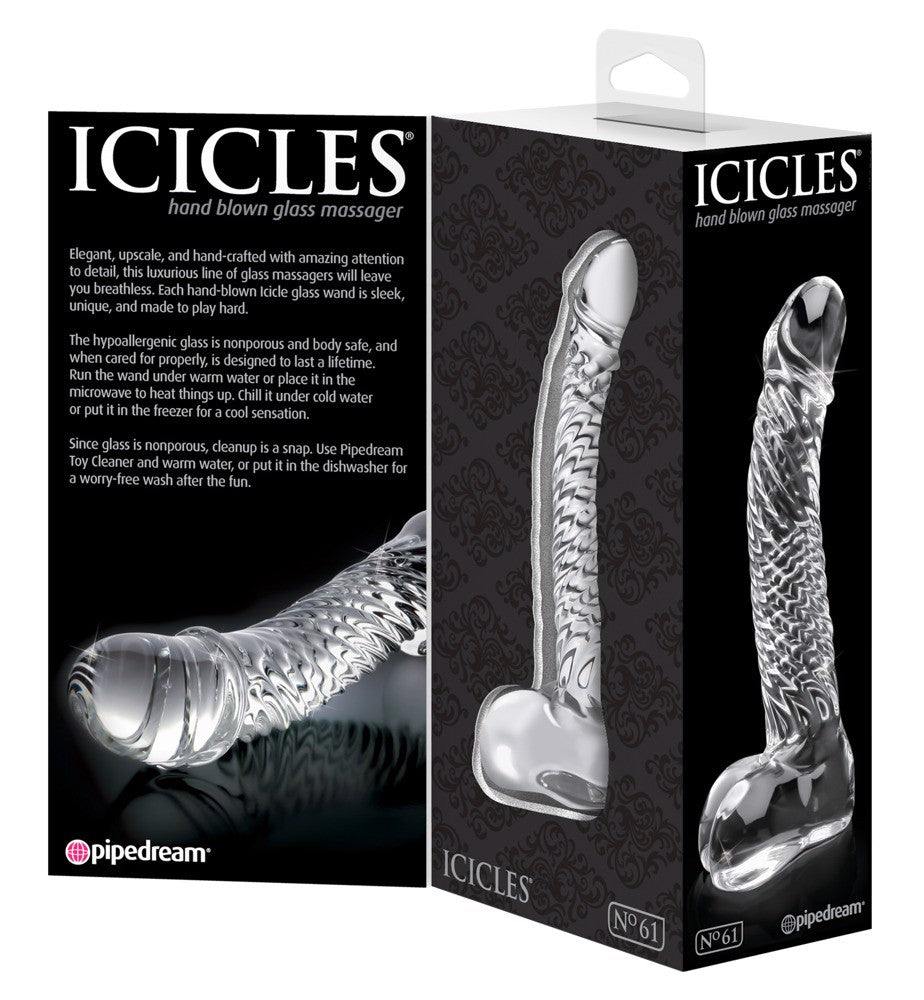 Icicles No. 61 szklane dildo 16,5cm