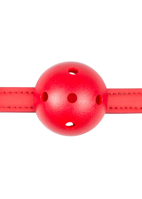 Knebel kulkowy ball gag od EasyToys (czerwony)
