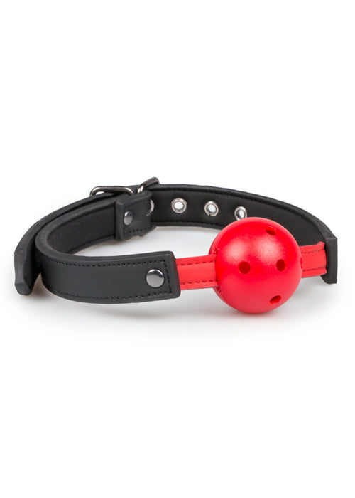 Knebel kulkowy ball gag od EasyToys (czerwony)