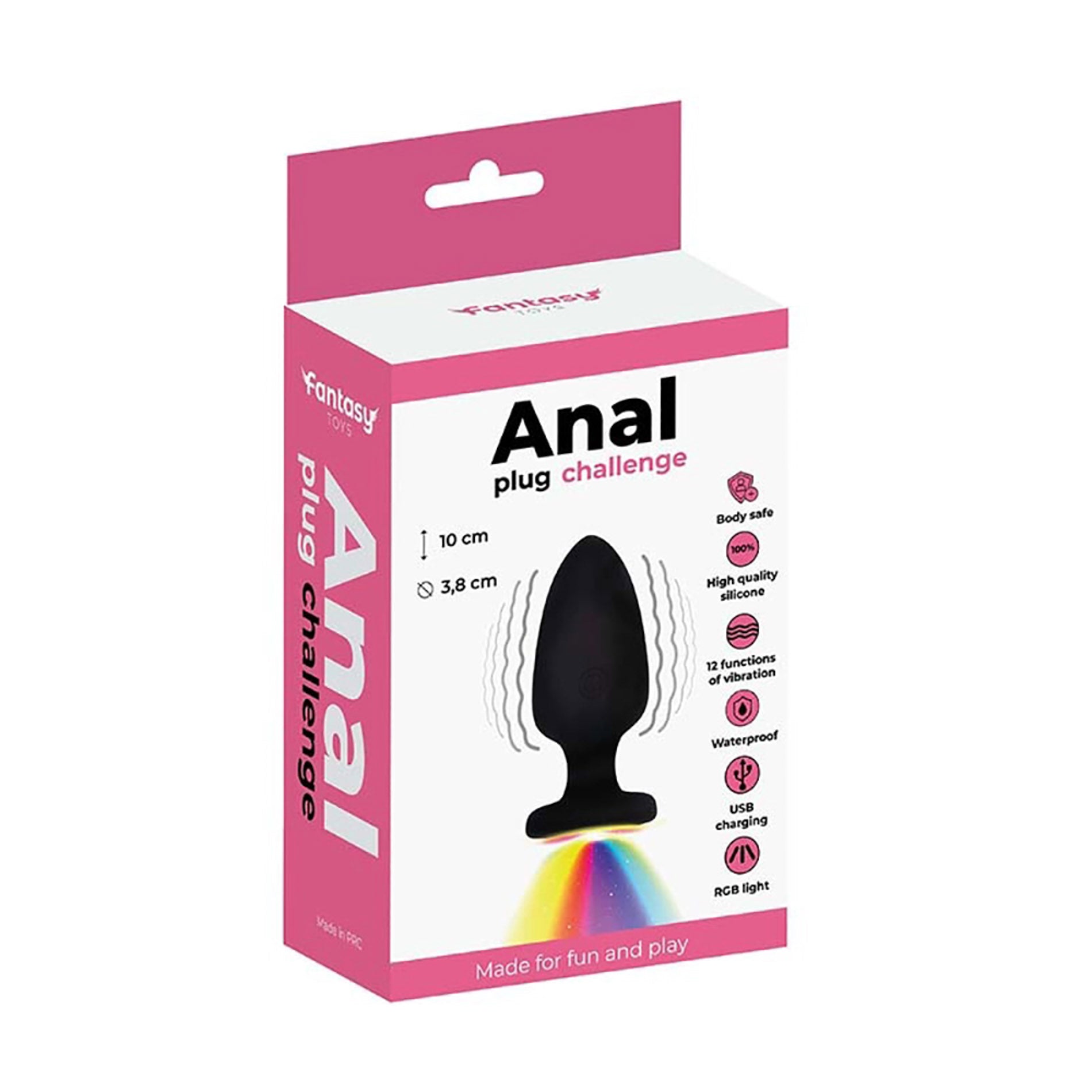 Anal Plug Challenge wibrujący korek analny LED