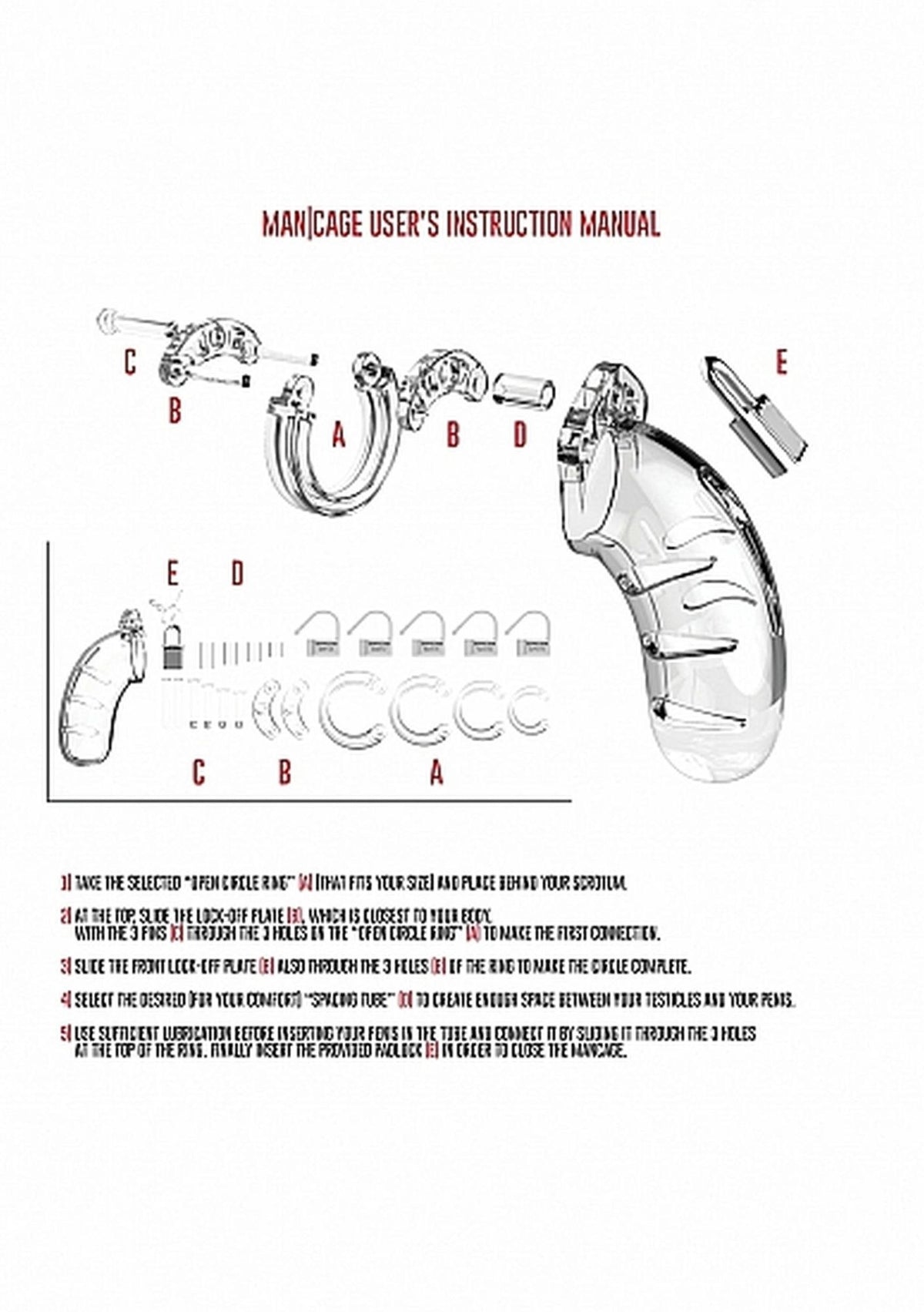 ManCage Model 02 przezroczysta klatka 9 cm