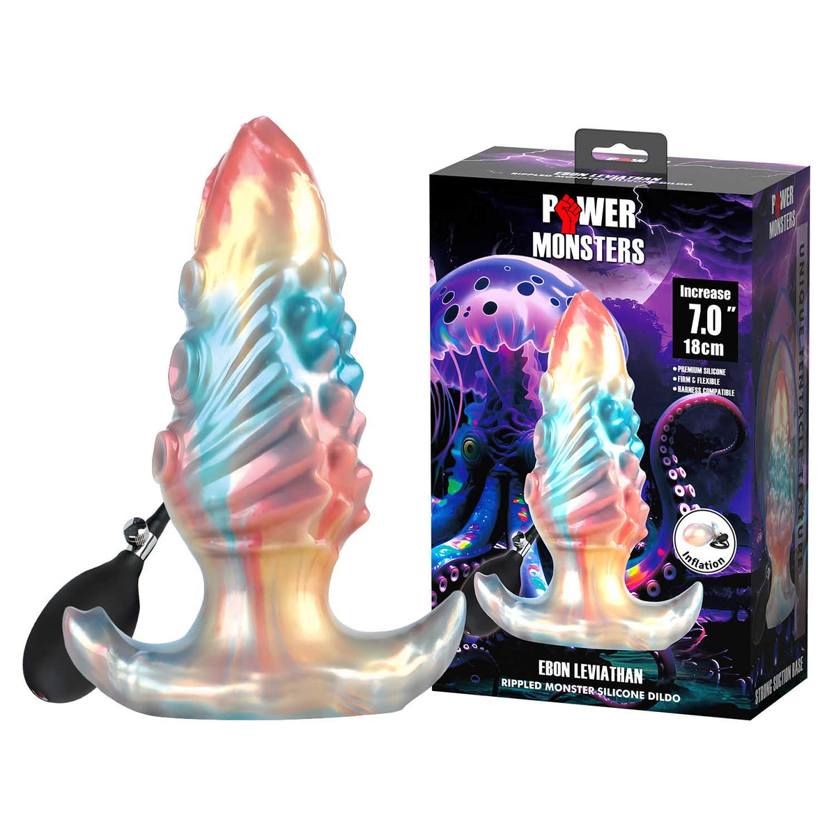Power Monsters Ebon Leviathan 18 cm pompowany korek analny