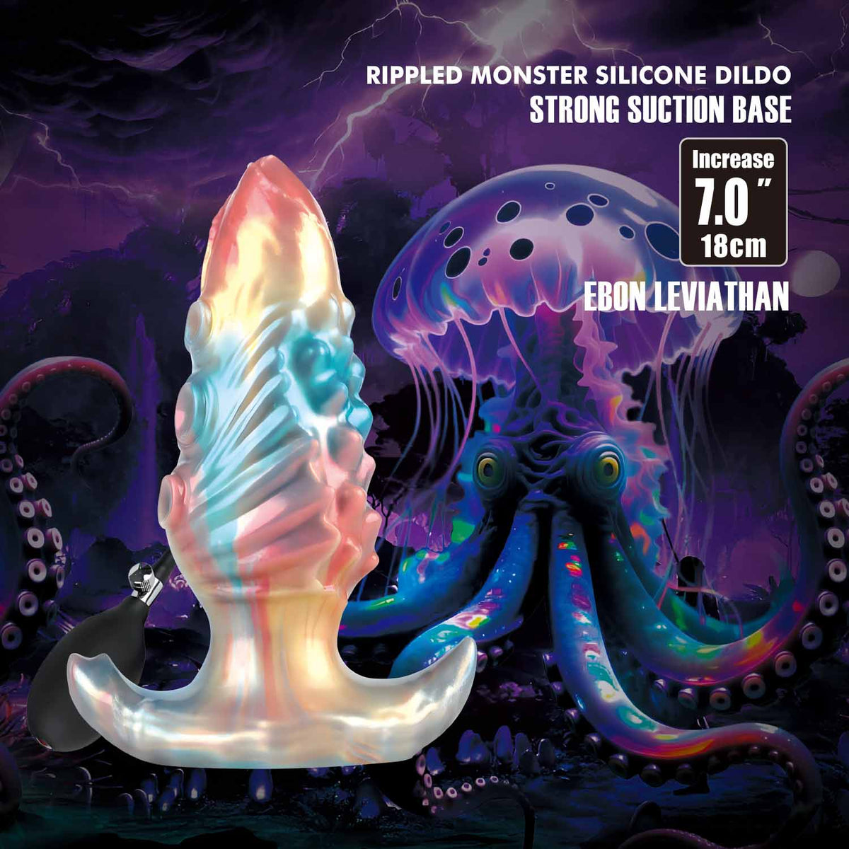 Power Monsters Ebon Leviathan 18 cm pompowany korek analny
