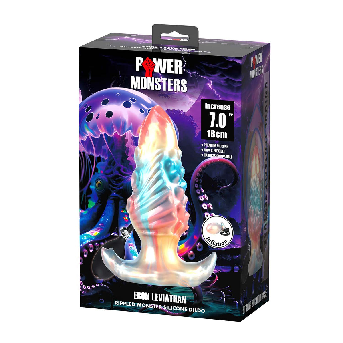 Power Monsters Ebon Leviathan 18 cm pompowany korek analny